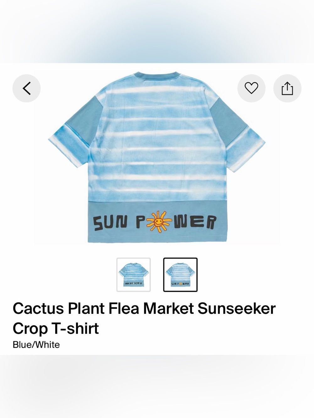 CPFM Cactus Plant Flea Market Sunseeker
Crop T-shirt